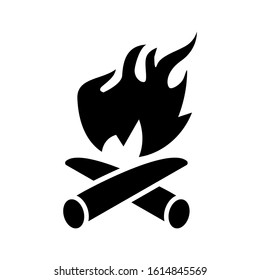 campfire icon isolated sign symbol vector illustration - high quality black style vector icons
