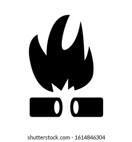 campfire icon isolated sign symbol vector illustration - high quality black style vector icons
