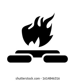 campfire icon isolated sign symbol vector illustration - high quality black style vector icons
