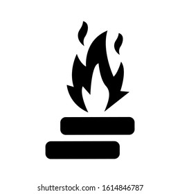 campfire icon isolated sign symbol vector illustration - high quality black style vector icons
