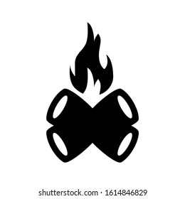 campfire icon isolated sign symbol vector illustration - high quality black style vector icons
