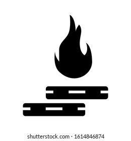 campfire icon isolated sign symbol vector illustration - high quality black style vector icons
