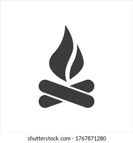 Icono de Fogata sobre fondo blanco