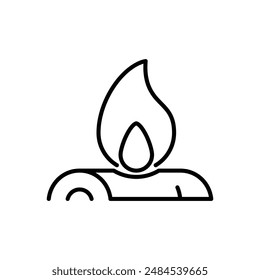 Campfire Icon for Outdoor Adventures, Camping Trips, and Wilderness Survival Illustrations