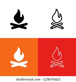 Campfire Icon Set