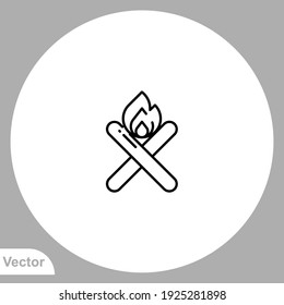 Campfire icon sign vector,Symbol, logo illustration for web and mobile