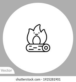 Campfire icon sign vector,Symbol, logo illustration for web and mobile