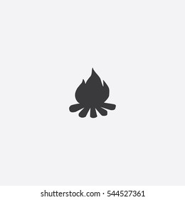 Campfire icon silhouette vector illustration