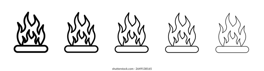 Campfire icon simple illustration logo art