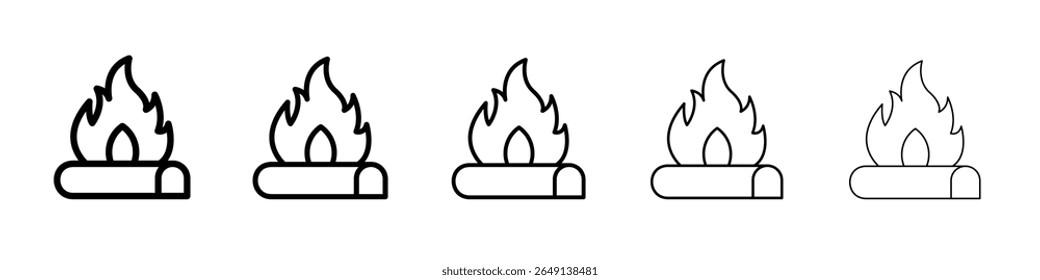 Campfire icon simple illustration logo art