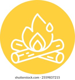 Campfire icon. Simple illustration of campfire vector icon for web

