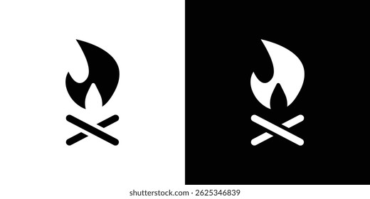 Campfire icon simple line vector. Symbol, logo.