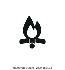 Campfire icon. Simple campfire icon for social media, app and web design. Vector illustration.