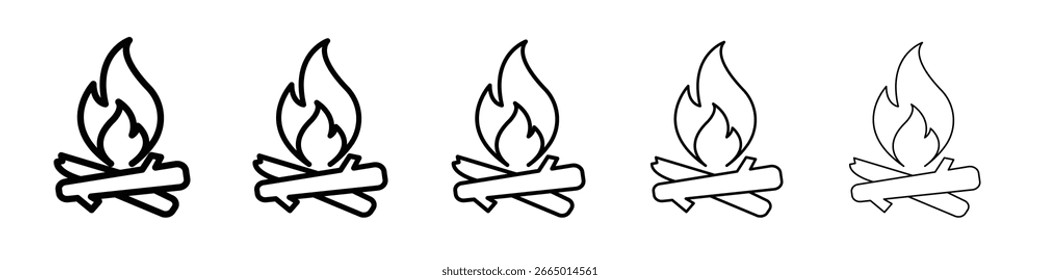 Campfire icon Symbol concept for web design.simple line vector icon. logo illustration.
