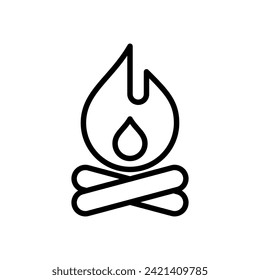 campfire icon symbol vector template