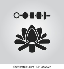 Campfire icon vector