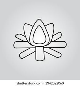 Campfire icon vector