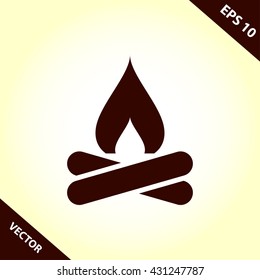 campfire icon. campfire vector illustration