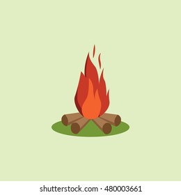 Campfire Icon Vector Illustration. 