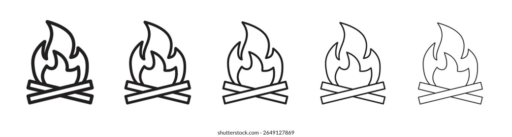 Campfire icon vector illustration isolated