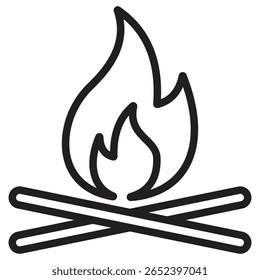 Ícone Campfire ilustração vetorial sinal isolado