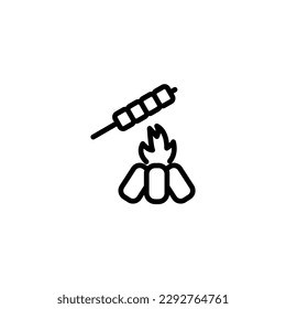 Campfire icon vector illustration logo template for many purpose. Isolated on white background.