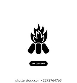 Plantilla de logotipo de ilustración vectorial de icono de fuego para muchos fines. Aislado sobre fondo blanco.