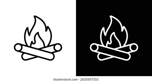 Vetor ícone Campfire, modelo de logotipo de ilustração em estilo moderno
