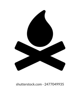 Campfire Icon Vector Symbol Design Illustration
