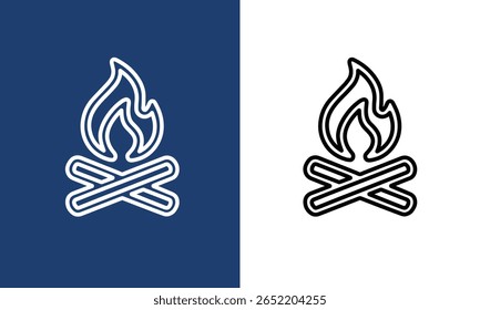 Lagerfeuer-Ikone, Symbol, Logo