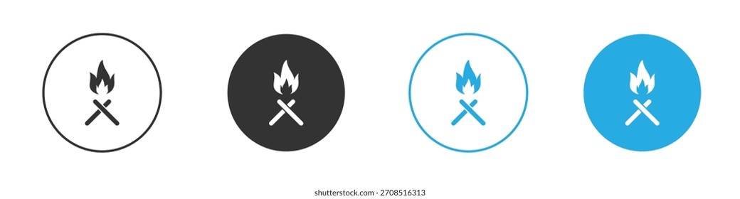 Lagerfeuer-Symbol Für Web, mobile.Vektorgrafik