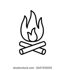 Campfire icon when camping or adventuring