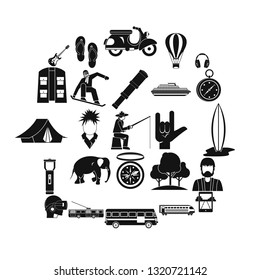 Campfire icons set. Simple set of 25 campfire icons for web isolated on white background