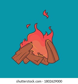 Vector de imagen de fuego para icono e ilustración