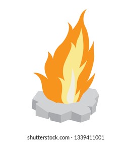 campfire isolated illustration on white background