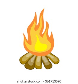 campfire isolated on white background