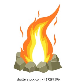 campfire isolated on white background