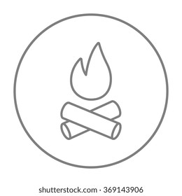 Campfire line icon.