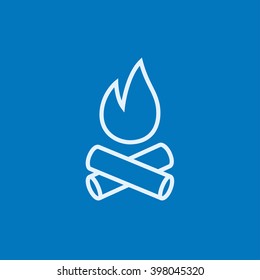 Campfire line icon.