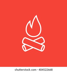 Campfire line icon.