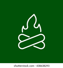 campfire line icon