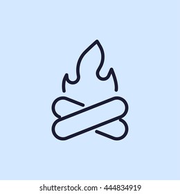 campfire line icon