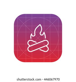 campfire line icon
