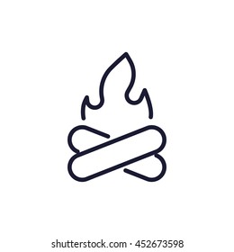 campfire line icon