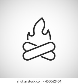campfire line icon