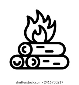gráfico vectorial de ilustración de icono de línea de fuego. Ilustración de elemento simple gráfico vectorial, adecuado para aplicaciones, sitios web y presentaciones aisladas en fondo blanco