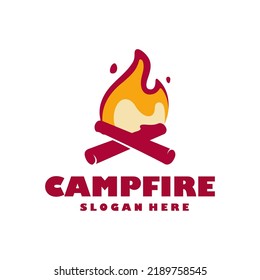 campfire logo design template illustration
