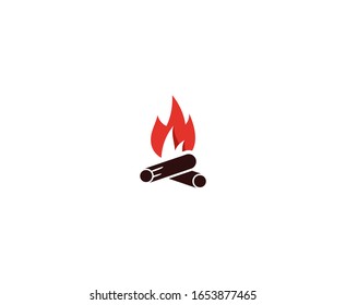 Campfire logo flame fire vector 