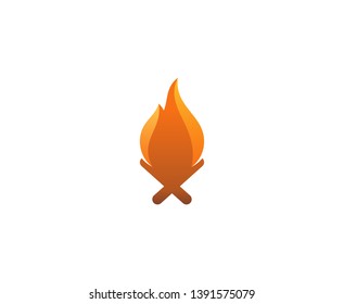 Campfire logo icon fire vector 