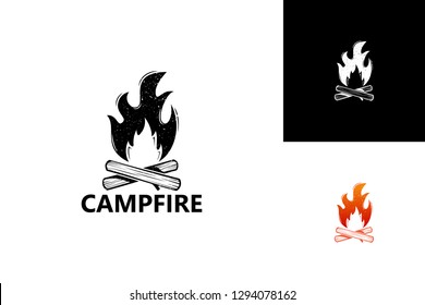 Campfire Logo Template Design Vector, Emblem, Design Concept, Creative Symbol, Icon